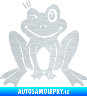 Samolepka Žába 010 levá mrkající škrábaný hliník