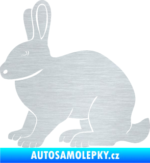 Samolepka Zajíc 001 levá škrábaný hliník