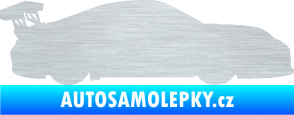 Samolepka Závodní auto 001 pravá škrábaný hliník