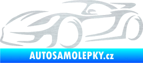 Samolepka Závodní auto 002 levá škrábaný hliník