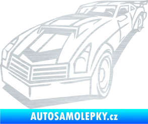 Samolepka Závodní auto 003 levá škrábaný hliník