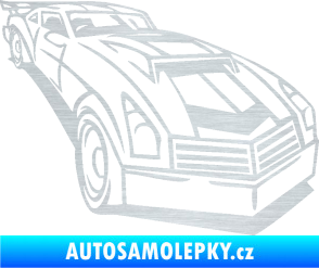 Samolepka Závodní auto 003 pravá škrábaný hliník