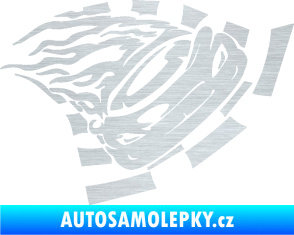 Samolepka Závodní auto 004 pravá škrábaný hliník