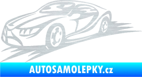 Samolepka Závodní auto 007 levá škrábaný hliník