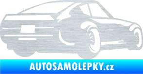 Samolepka Závodní auto 009 pravá škrábaný hliník