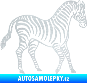 Samolepka Zebra 002 pravá škrábaný hliník
