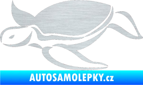 Samolepka Želva 002 levá škrábaný hliník