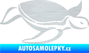 Samolepka Želva 002 pravá škrábaný hliník
