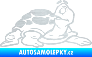 Samolepka Želva 003 pravá škrábaný hliník