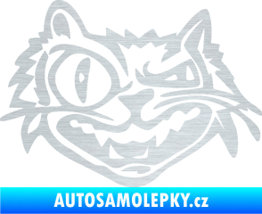 Samolepka Zlý kocour levá škrábaný hliník