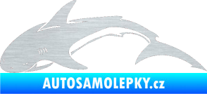 Samolepka Žralok 007 levá škrábaný hliník