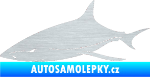 Samolepka Žralok 008 levá škrábaný hliník