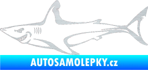 Samolepka Žralok 009 levá škrábaný hliník