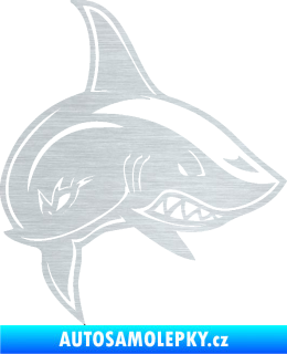 Samolepka Žralok 013 pravá škrábaný hliník