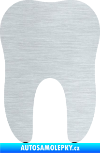 Samolepka Zub 001 stolička škrábaný hliník