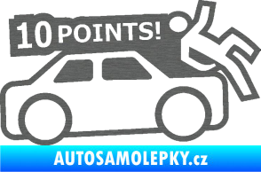 Samolepka 10 points  škrábaný titan