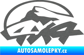 Samolepka 4x4 varianta 005 škrábaný titan