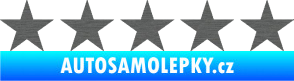 Samolepka 5 star deluxe hvězdy škrábaný titan