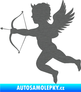 Samolepka Amor 001 levá cupid andílek škrábaný titan