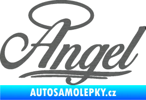 Samolepka Angel nápis škrábaný titan