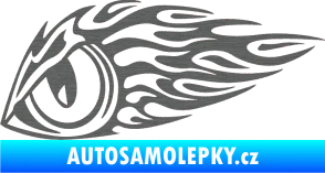 Samolepka Animal flames 016 levá zvířecí oko škrábaný titan