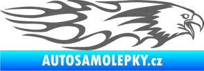 Samolepka Animal flames 026 pravá orel škrábaný titan