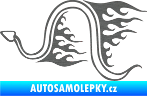 Samolepka Animal flames 040 levá had škrábaný titan