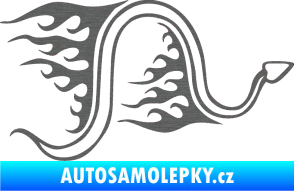 Samolepka Animal flames 040 pravá had škrábaný titan