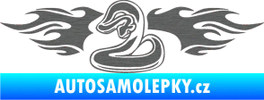 Samolepka Animal flames 072 levá had škrábaný titan