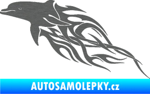 Samolepka Animal flames 102 levá delfín škrábaný titan