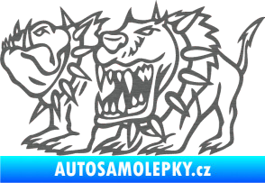 Samolepka Bad dogs levá zuřiví psi škrábaný titan