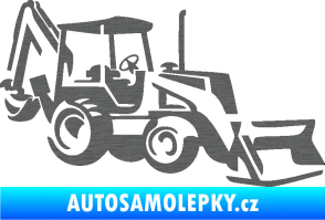 Samolepka Bagr 002 pravá škrábaný titan