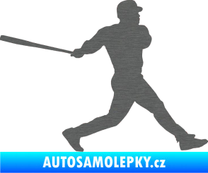 Samolepka Baseball 002 pravá škrábaný titan
