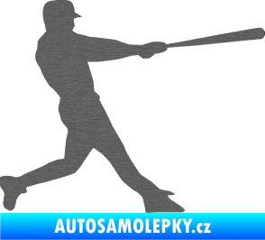 Samolepka Baseball 004 pravá škrábaný titan