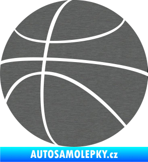 Samolepka Basketbalový míč 001 škrábaný titan