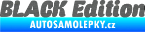 Samolepka Black edition 001 nápis škrábaný titan