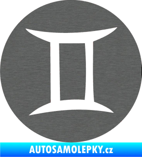 Samolepka Blíženci 001 - horoskop škrábaný titan