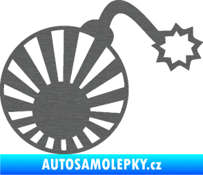 Samolepka Bomba 006 JDM pravá škrábaný titan