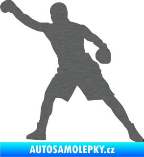 Samolepka Boxer 002 levá škrábaný titan