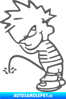 Samolepka Boy čůrá 002 levá škrábaný titan