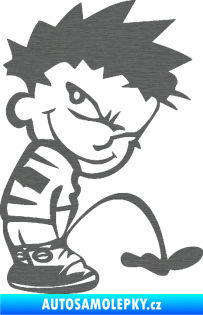 Samolepka Boy čůrá 005 pravá škrábaný titan