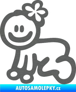 Samolepka Cartoon family mimi holčička Hawaii škrábaný titan