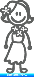 Samolepka Cartoon family slečna Hawai škrábaný titan