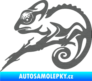 Samolepka Chameleon 001 levá škrábaný titan