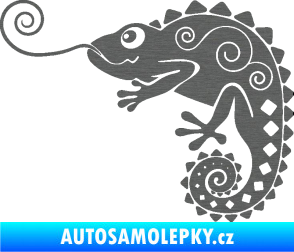 Samolepka Chameleon 004 levá škrábaný titan