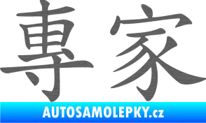 Samolepka Čínský znak Expert škrábaný titan