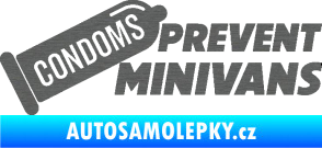 Samolepka Condoms prevent minivans škrábaný titan