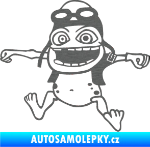 Samolepka Crazy frog levá škrábaný titan