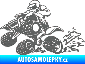 Samolepka Čtyřkolka 003 levá škrábaný titan