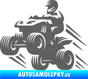 Samolepka Čtyřkolka 006 levá škrábaný titan